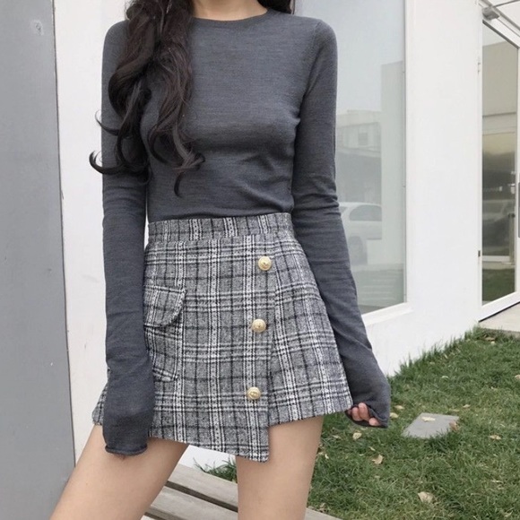 Plaid Mini Skort - Picture 3 of 14